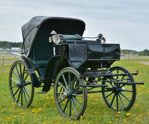 Victoriavagn med sufflett uppfälld